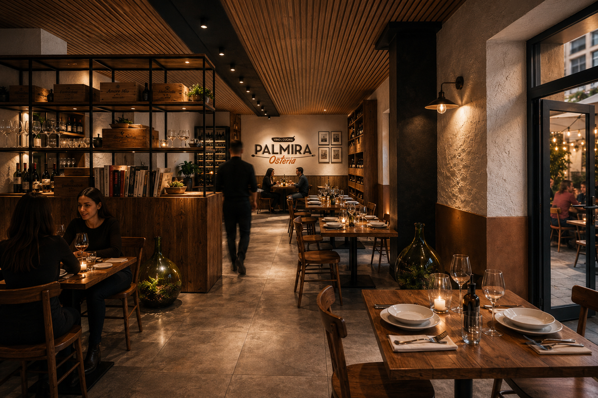 RENDER LOCALE ROMA OSTERIA PALMIRA