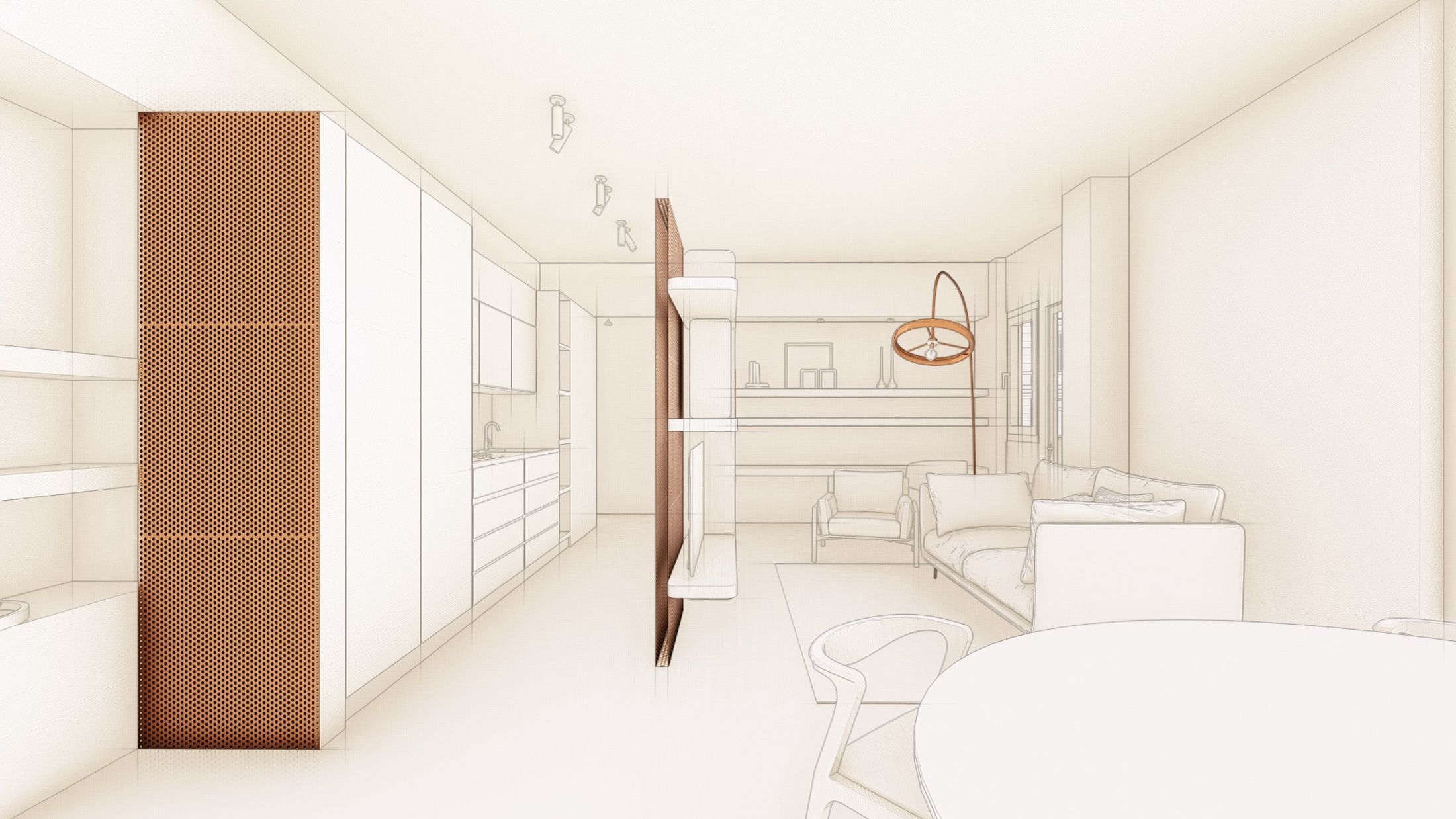Vista render Casa Ripa