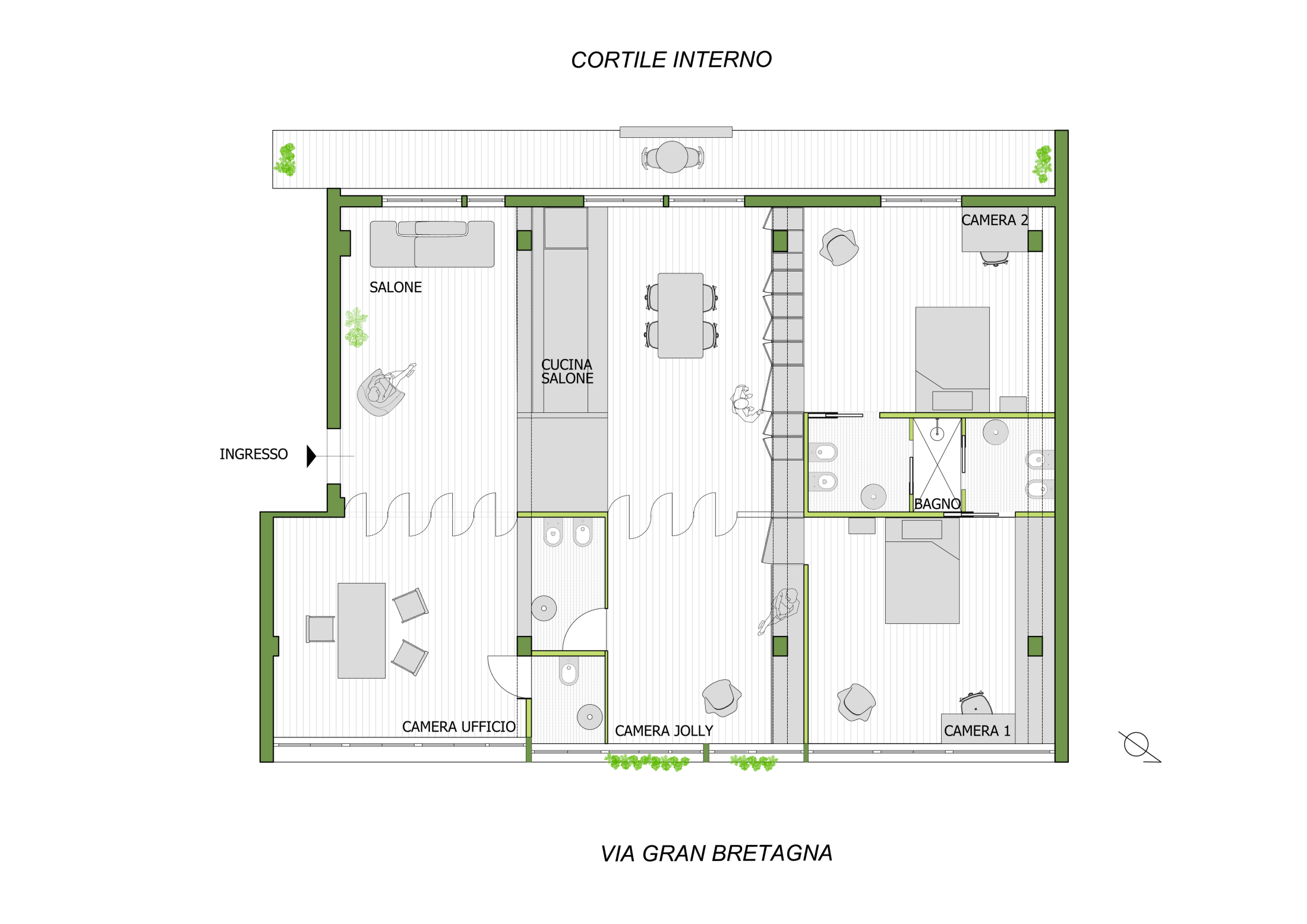 planimetria interno casa roma