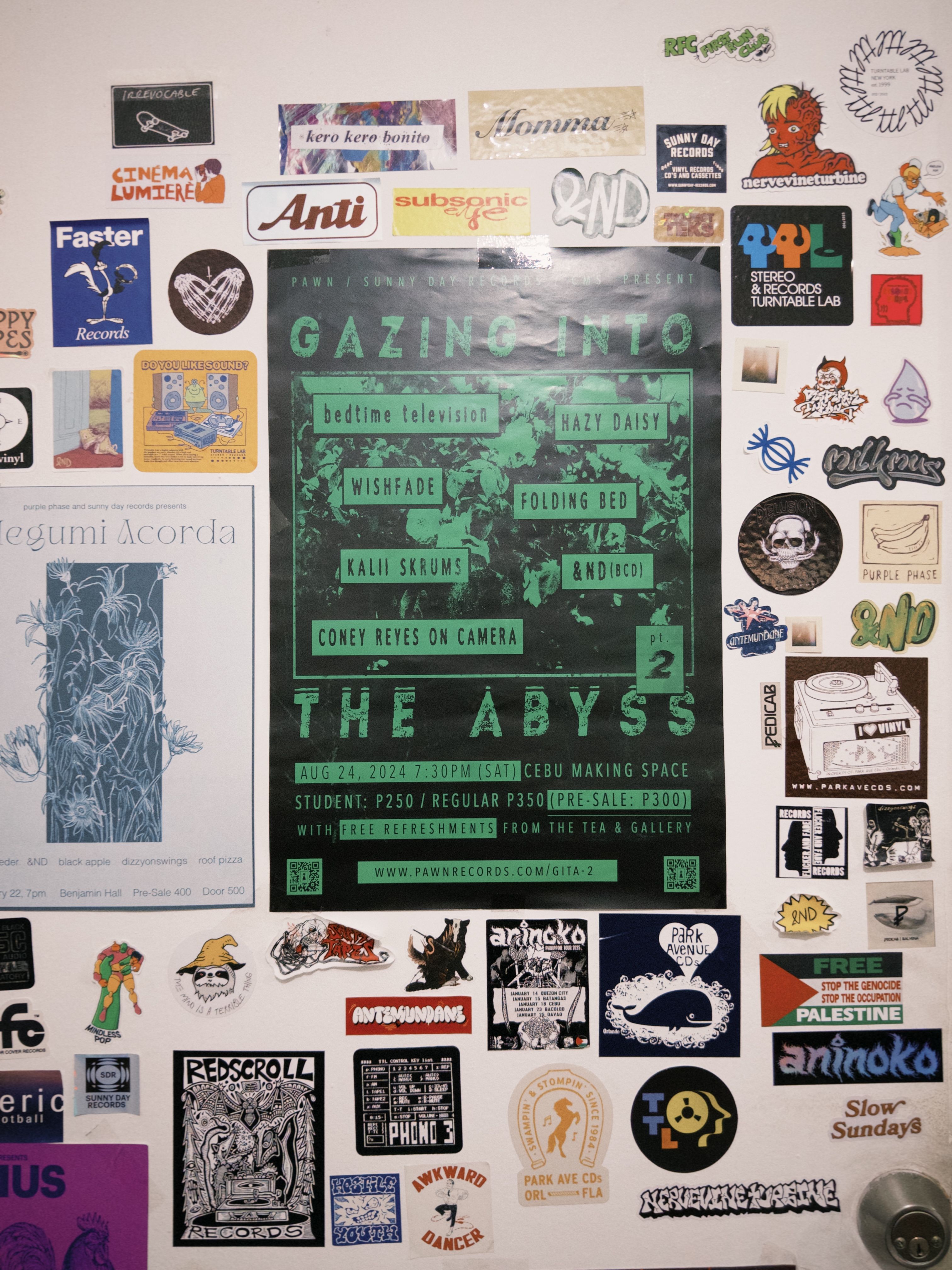 A set of stickers in a record shot