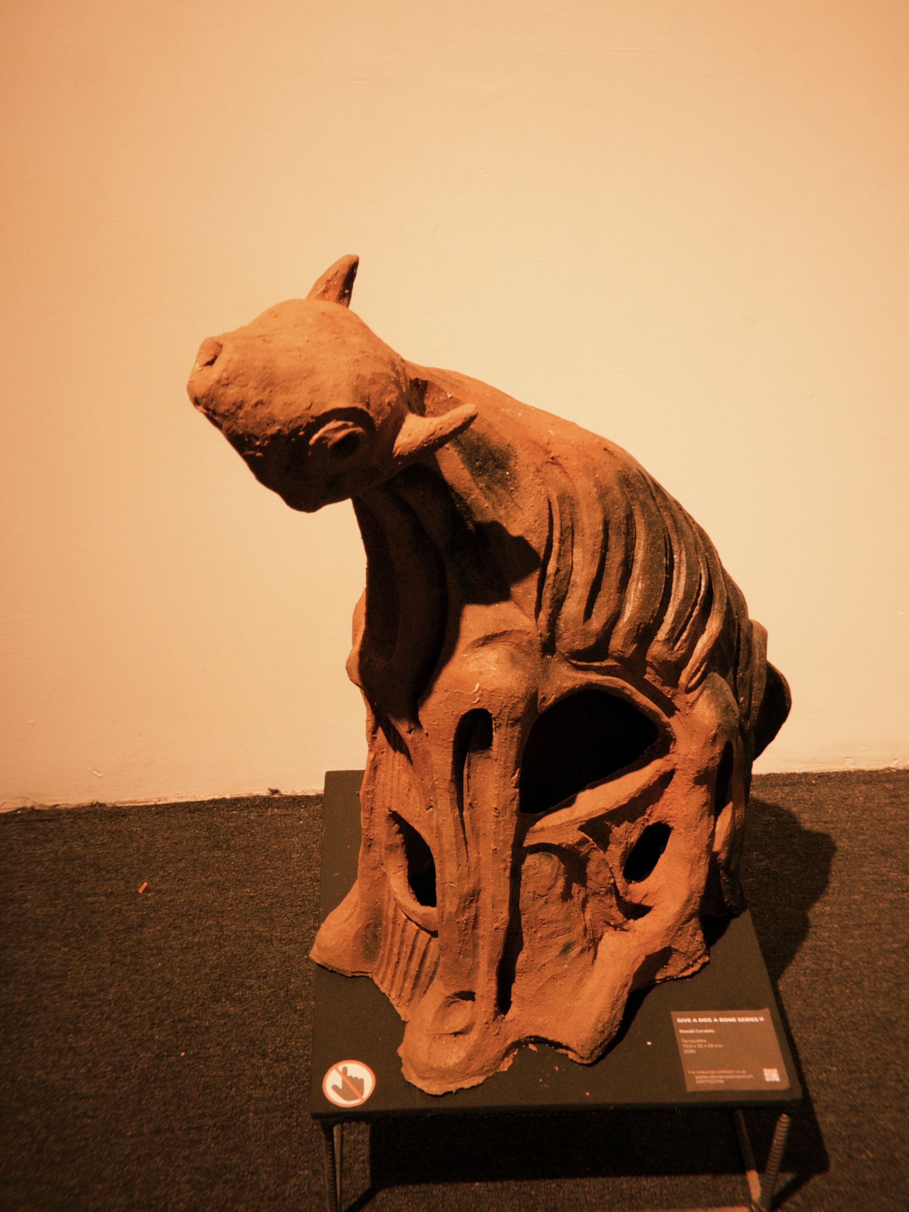 Museum dog statue