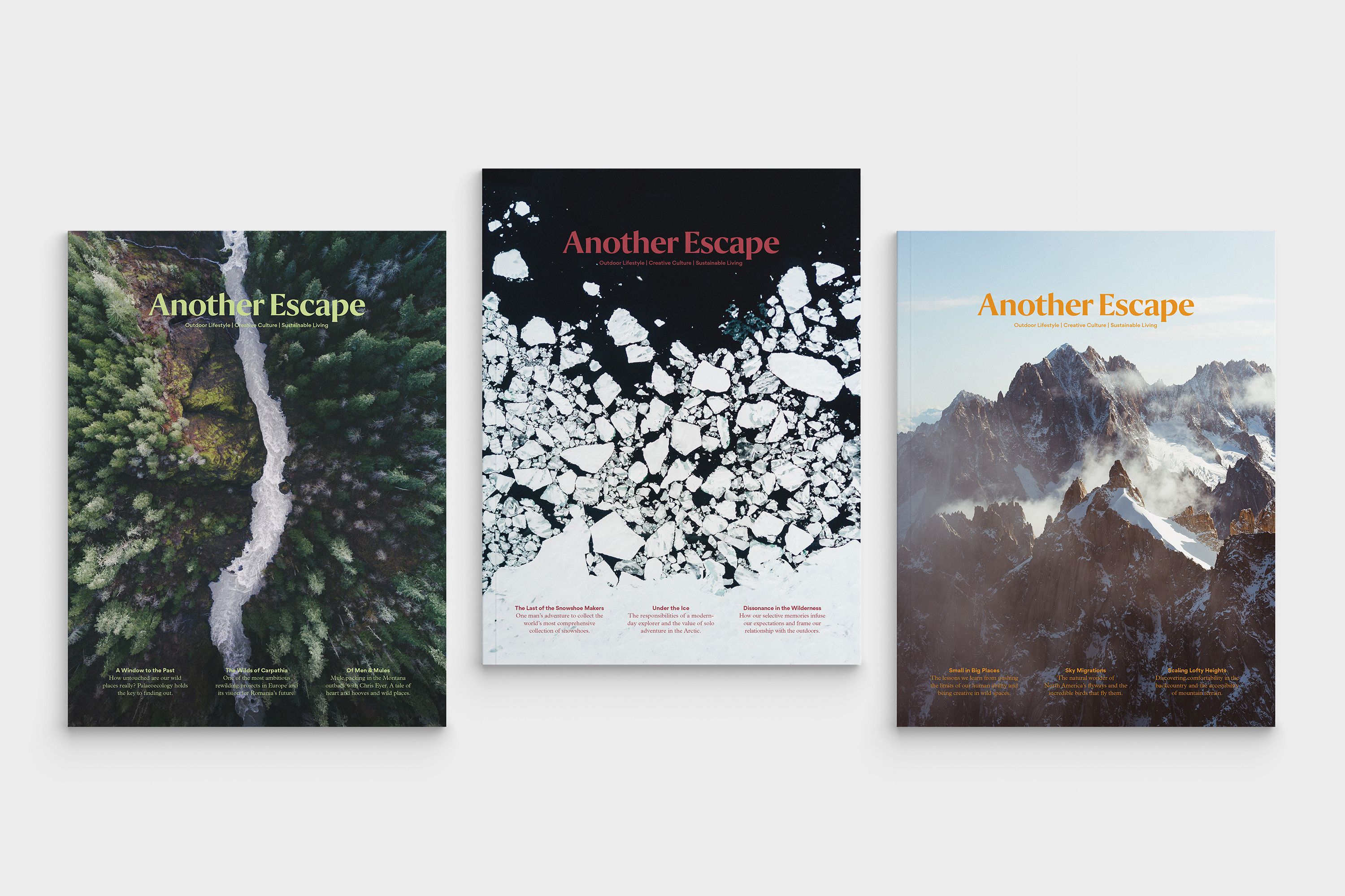 Visual identity for Another Escape magazine | Extract Studio