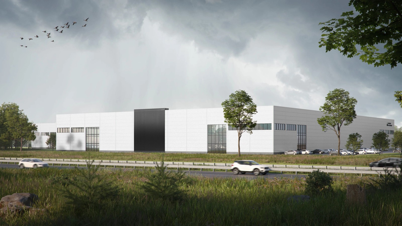 MainHub Örebro logistics property visualisation of facade
