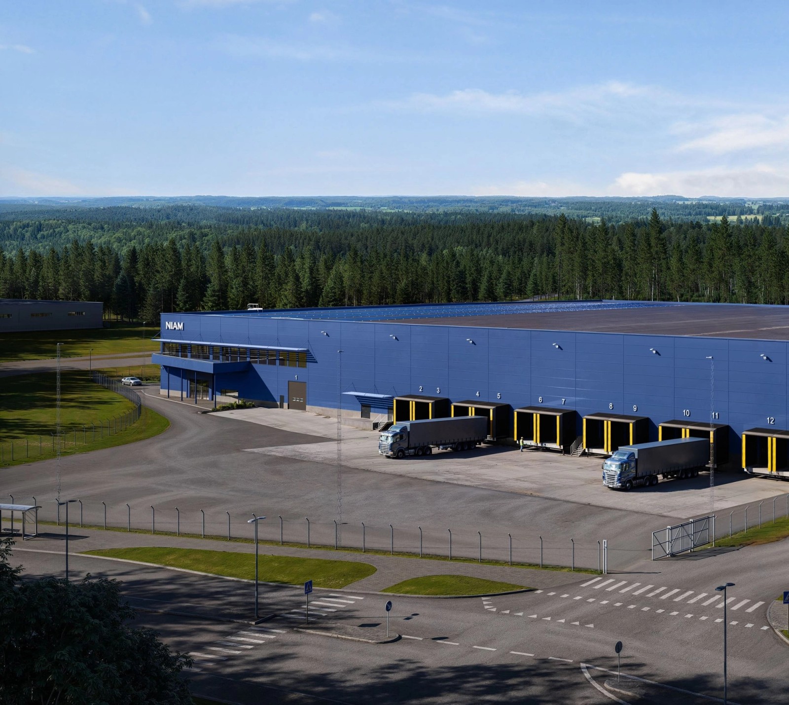 MainHub Arlandastad logistics property visualisation of facade