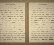 Three pages of the ledger, photographed at the shelf