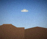Small silver disc over the mesa