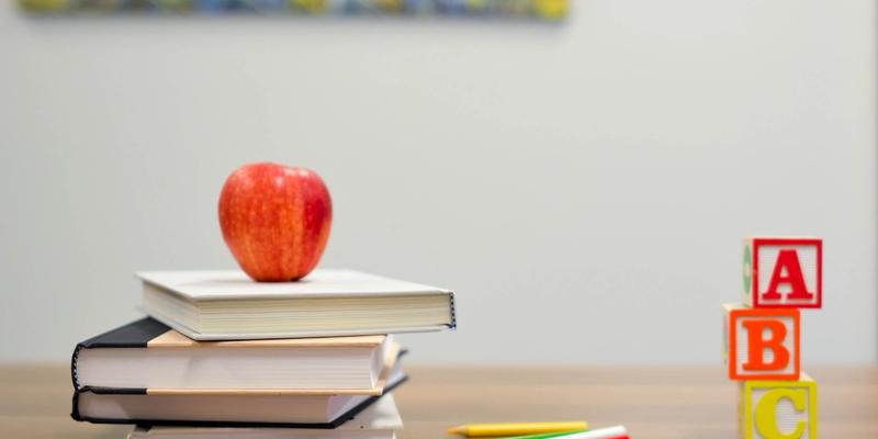 Schule Bücher Apfel Stift Schulbeginn Schlaftyp