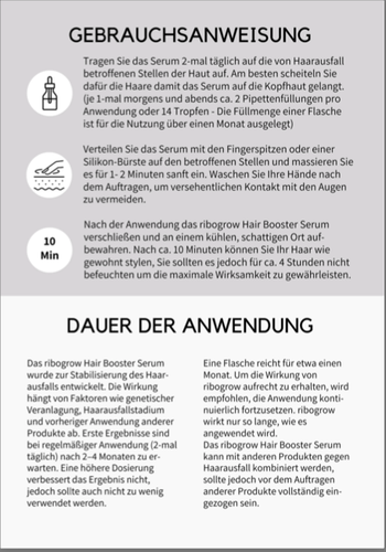 Ribogrow Hair Booster Serum Anwendung