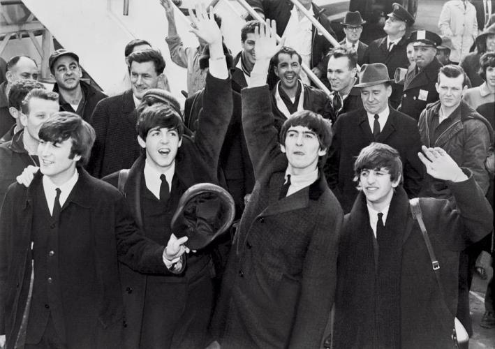 The Beatles, schwarweiß.