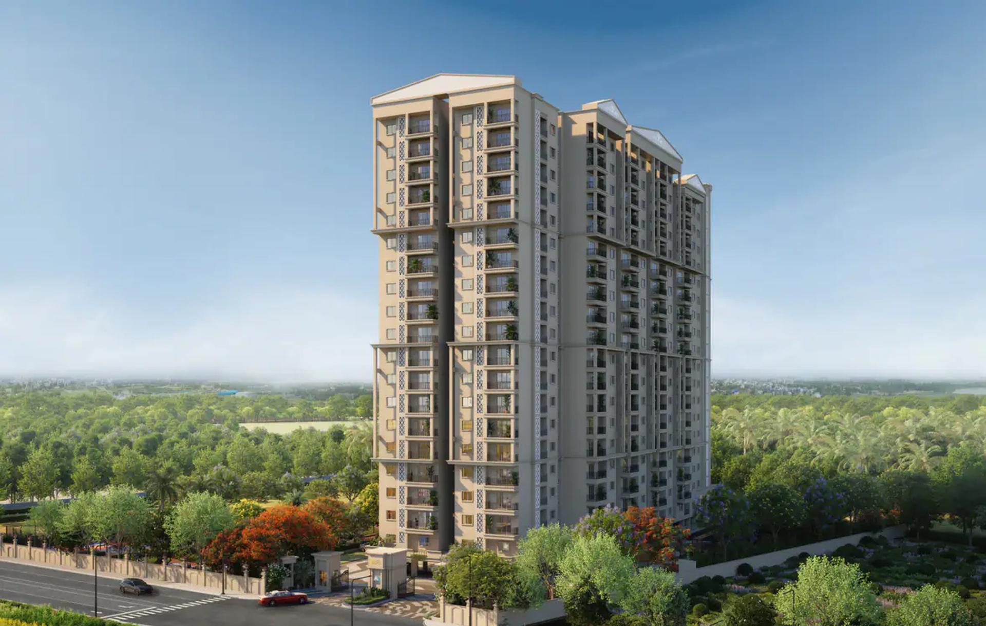 Mythri Street architectural residential community in Kodathi, Off Sarjapur Road, Bengaluru