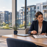 Leasing agent with tenant