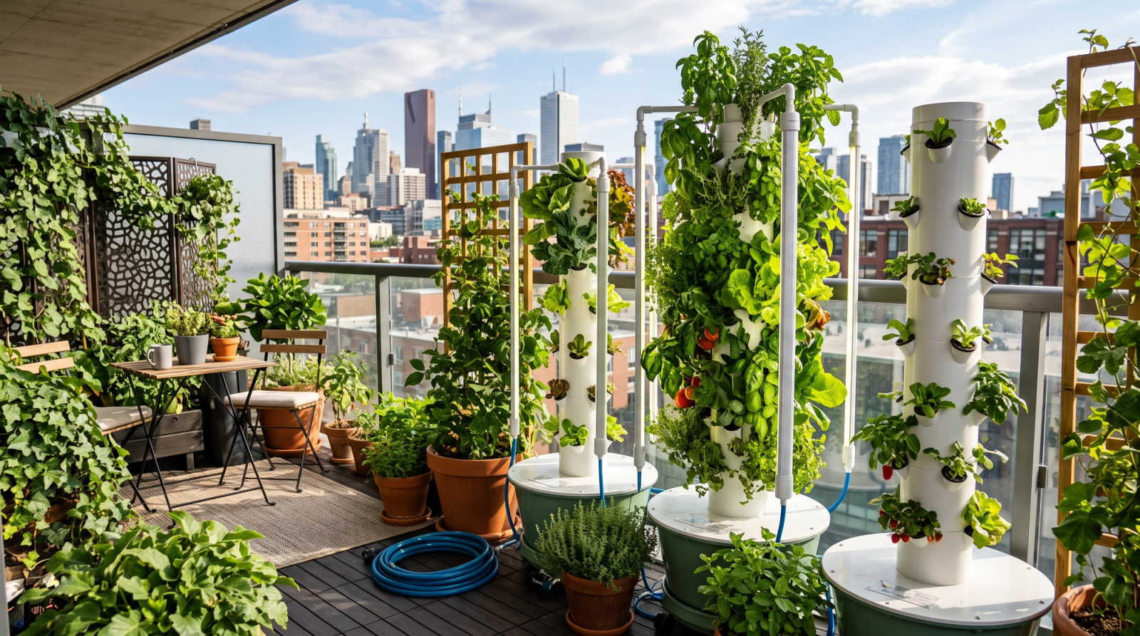 Rooftop hydroponic garden