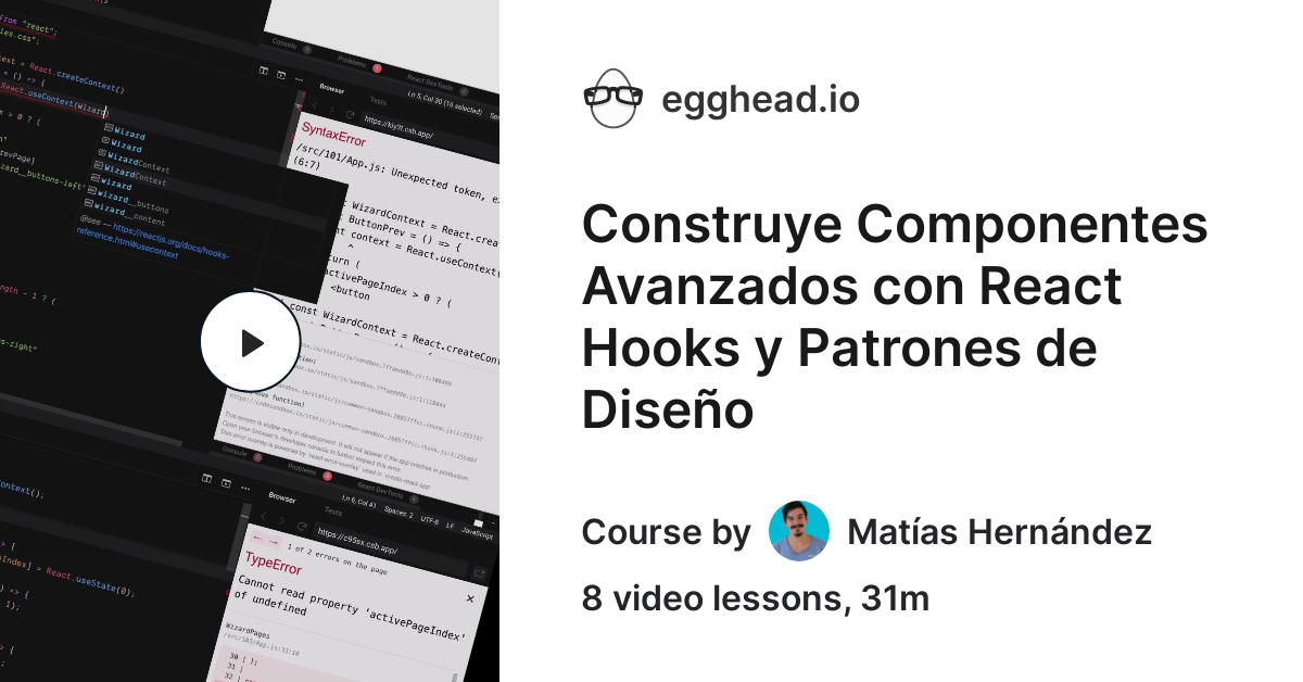 Construye Componentes Avanzados con React Hooks y Patrones de Diseño