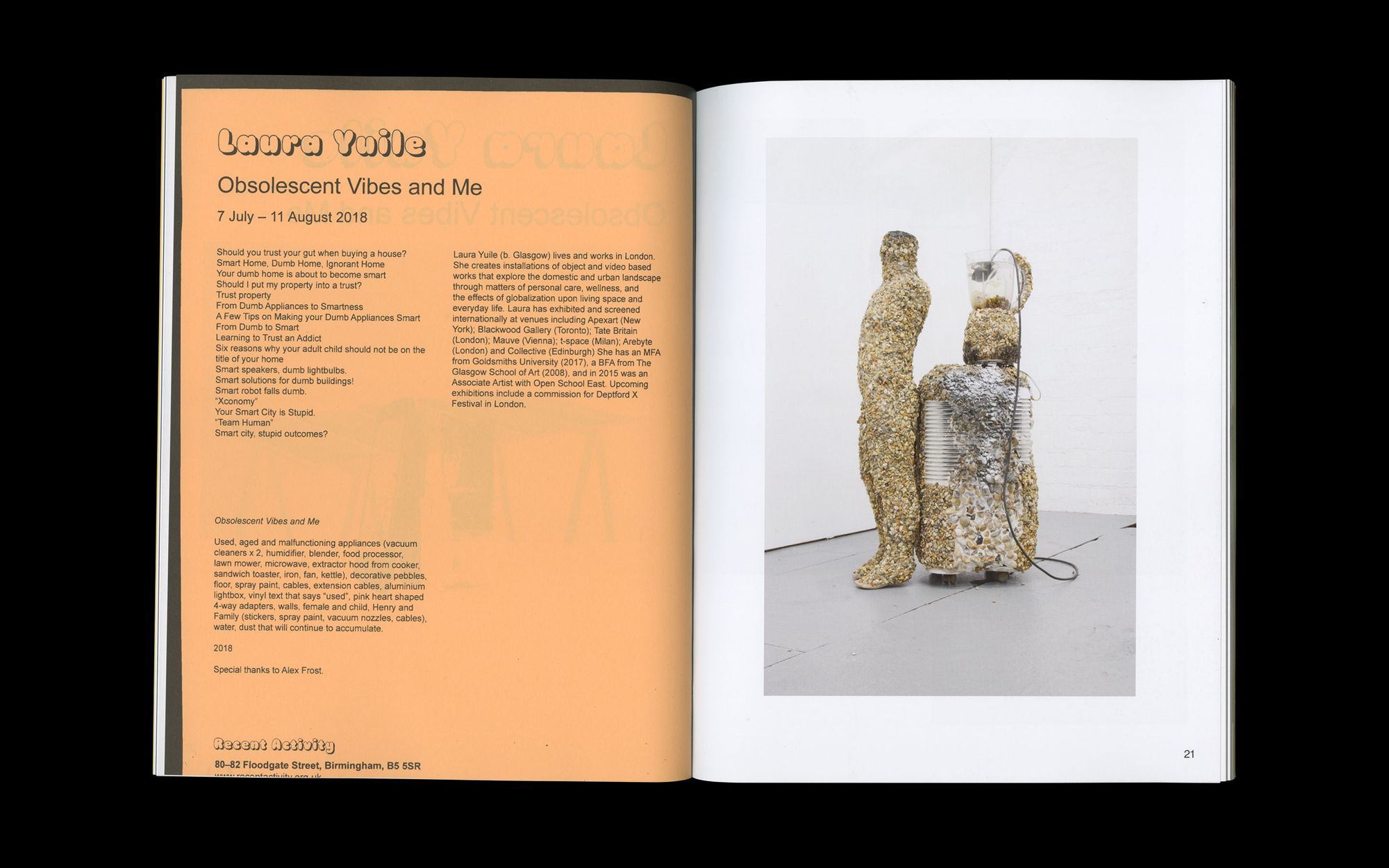 Scan of inside spread of Recent Activity Annual 2018