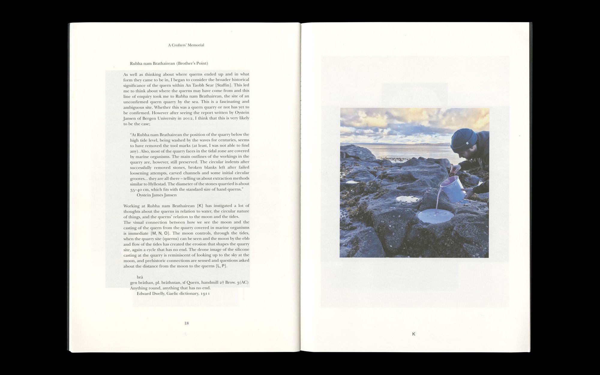Scan of internal spread of Henry Castle, A Crofter's Memorial.