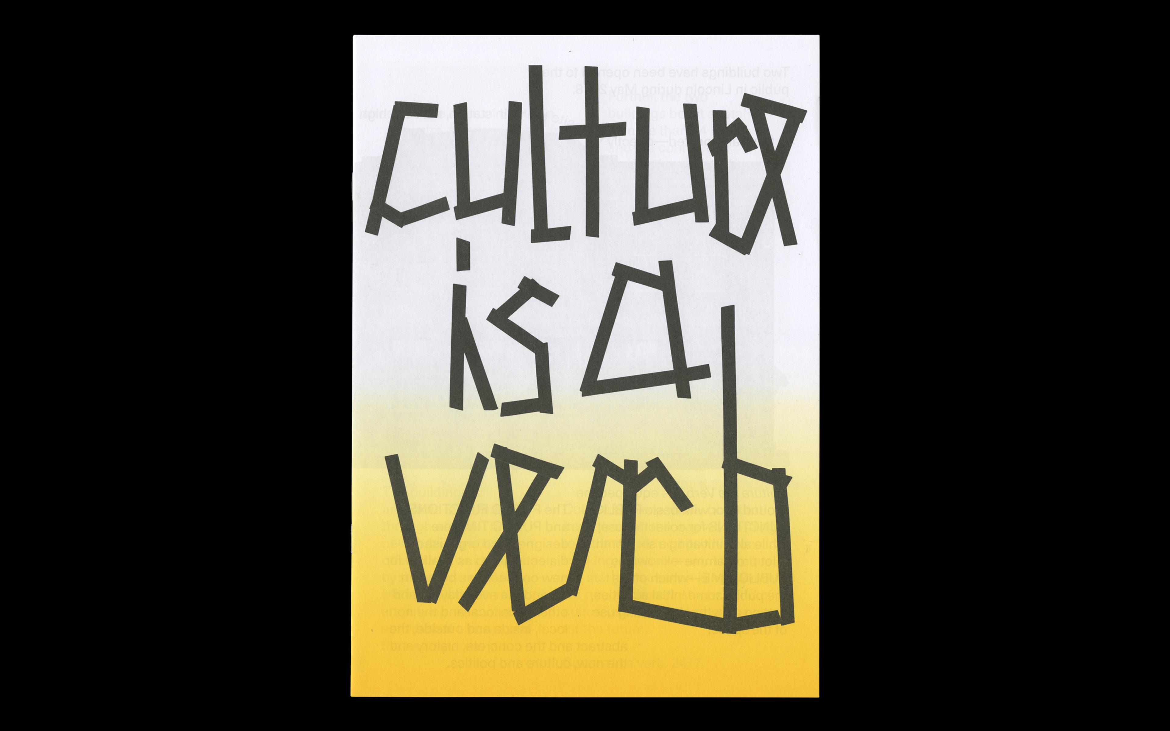 Scan of 'Culture is a Verb' brochure for Kathrin Bohm, 2018