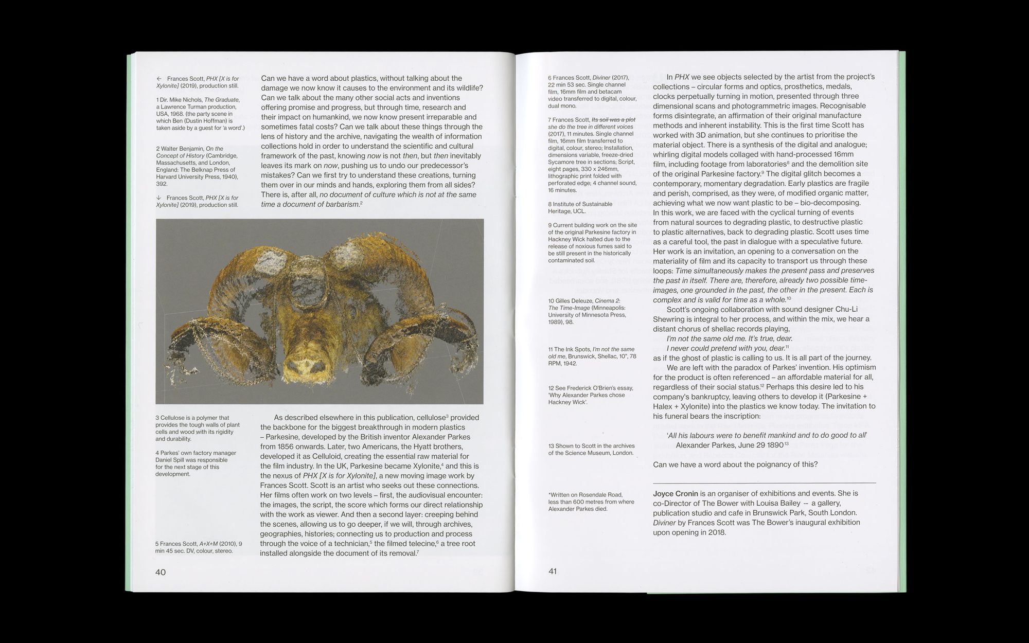 Scan of inside spread of Plastics publication