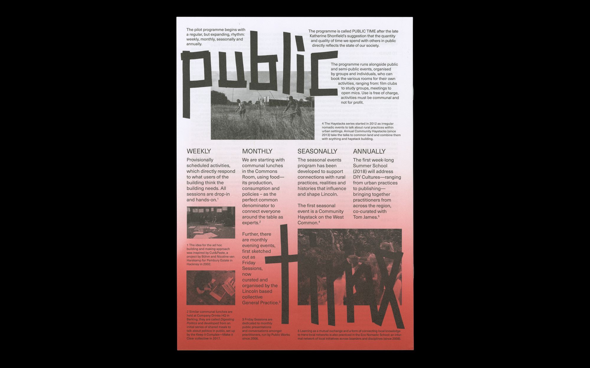 Scan of 'Culture is a Verb' brochure for Kathrin Bohm, 2018