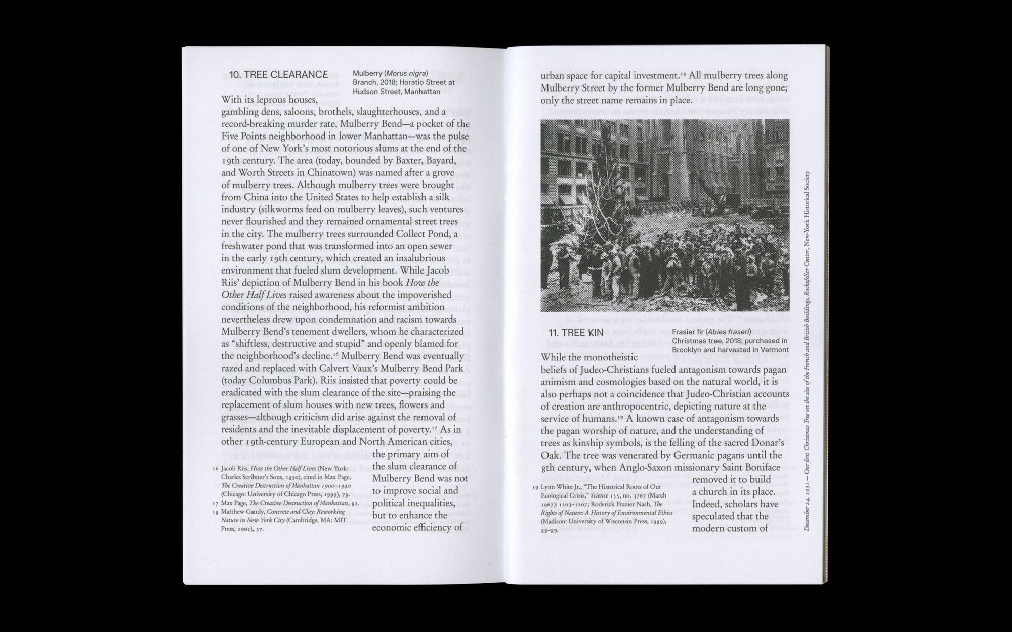 Scan of internal spread of 'Offsetted' exhibition brochure.