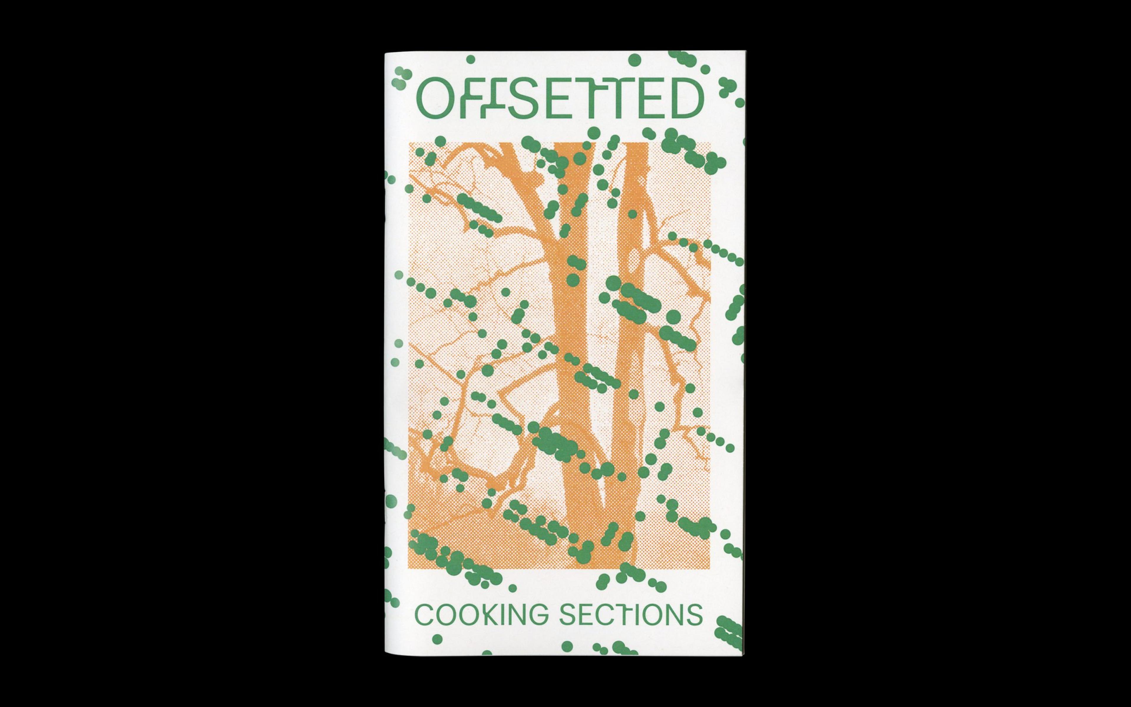 Scan of cover of 'Offsetted' exhibition brochure.