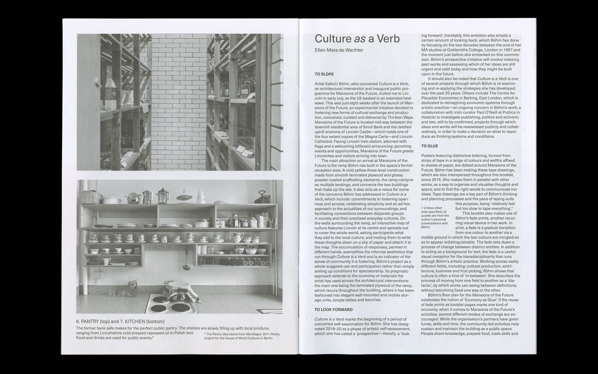 Scan of 'Culture is a Verb' brochure for Kathrin Bohm, 2018