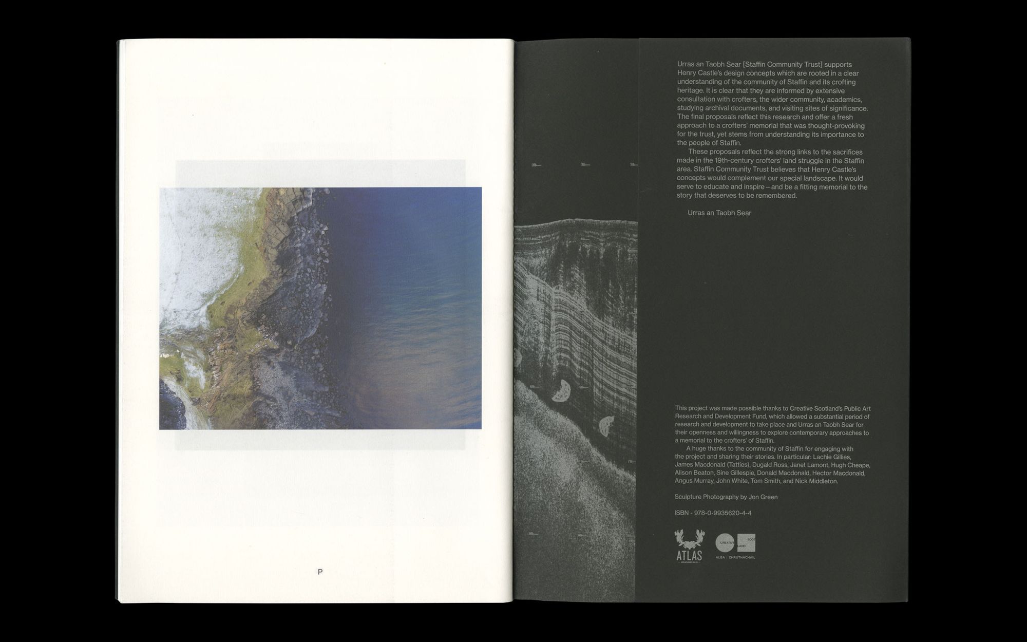 Scan of internal spread of Henry Castle, A Crofter's Memorial.