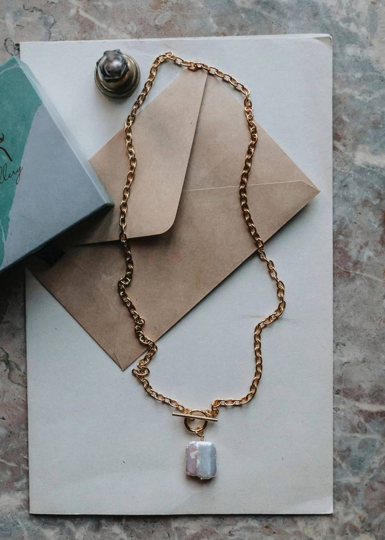 Secondary product image for "Halsband Lås Pärla Guld"