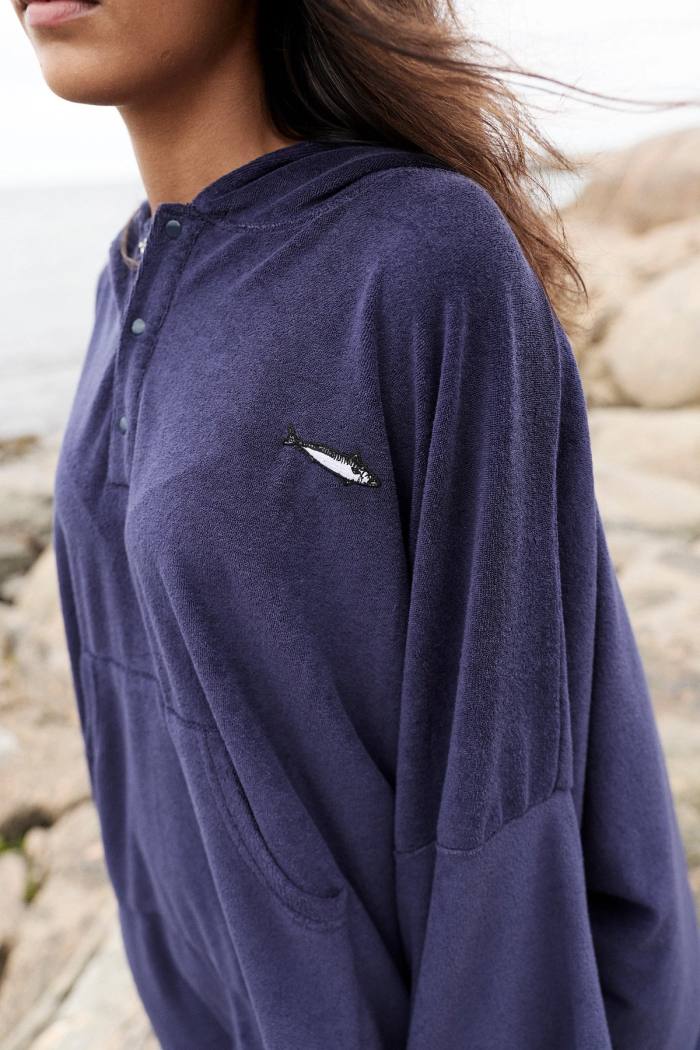 Secondary product image for "Terry Poncho Navy"