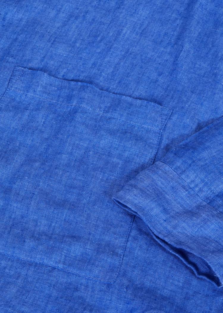 Secondary product image for "Three Pocket Overshirt Linne Blåblå"