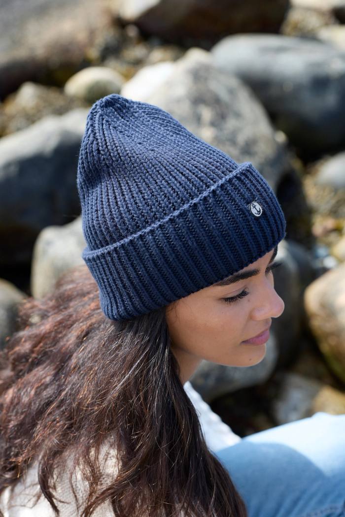Secondary product image for "Fishermen Beanie Navy Cotton"
