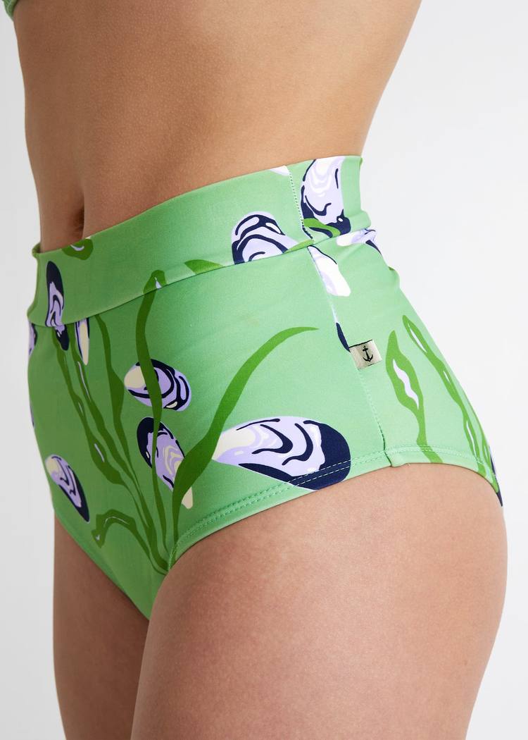 Secondary product image for "Ilse Waffle Bikini Trosa Blåmussla Grön"