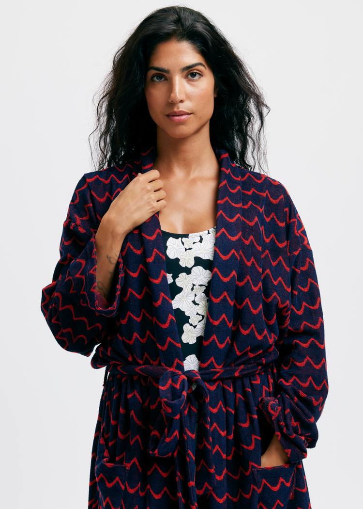 Secondary product image for "Badrock knyt Våg Navy Röd"