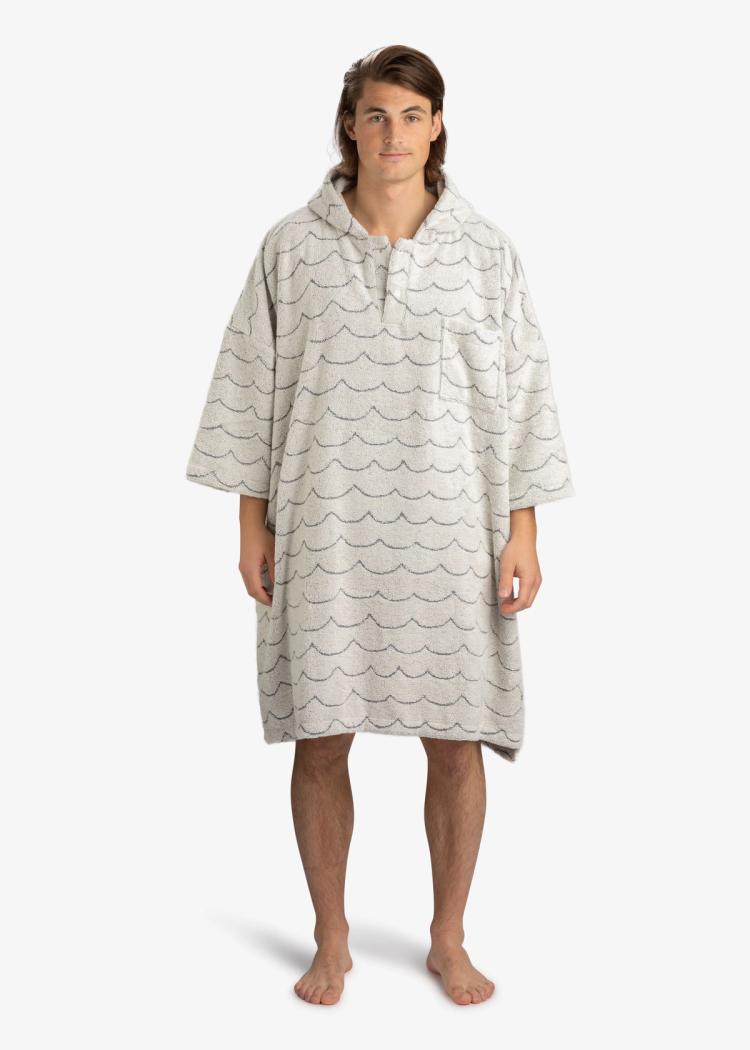 Secondary product image for "Terry Poncho Wave Ecru Long Sleeve"
