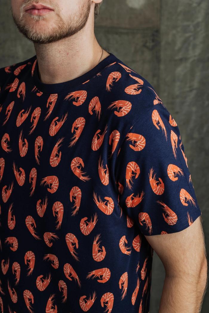 Secondary product image for "T-shirt Räka Marinblå"