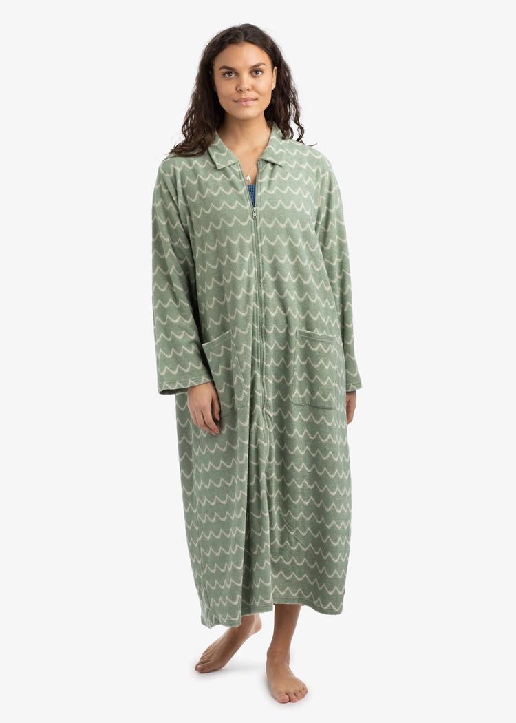 Secondary product image for "Bathrobe Archipelago Green Wave Long"