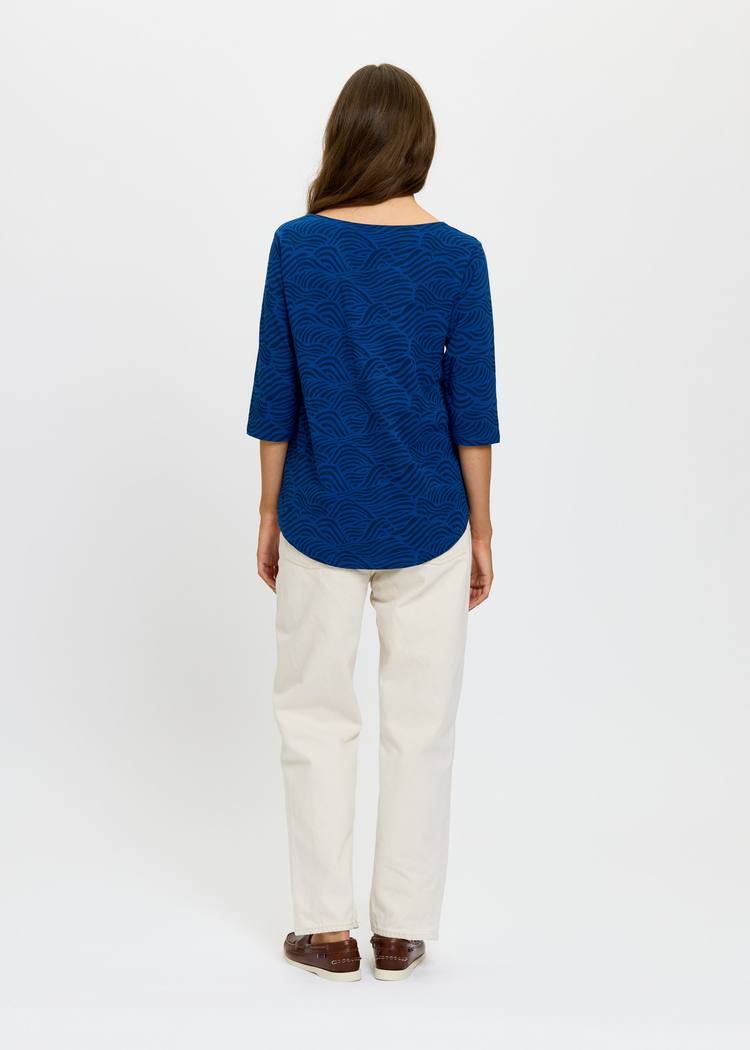 Secondary product image for "Mela Top Windy Wave Navy"