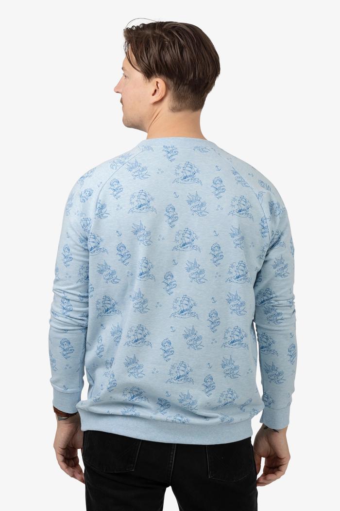 Secondary product image for "Sweater Adult Tattoo Blue"
