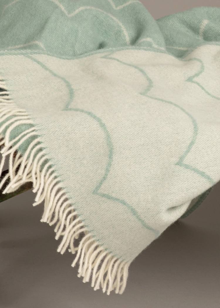 Secondary product image for "Ullpläd Våg Grön"