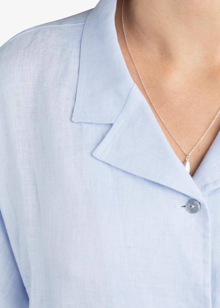 Secondary product image for "Inga Shirt Dress Linen Blue"