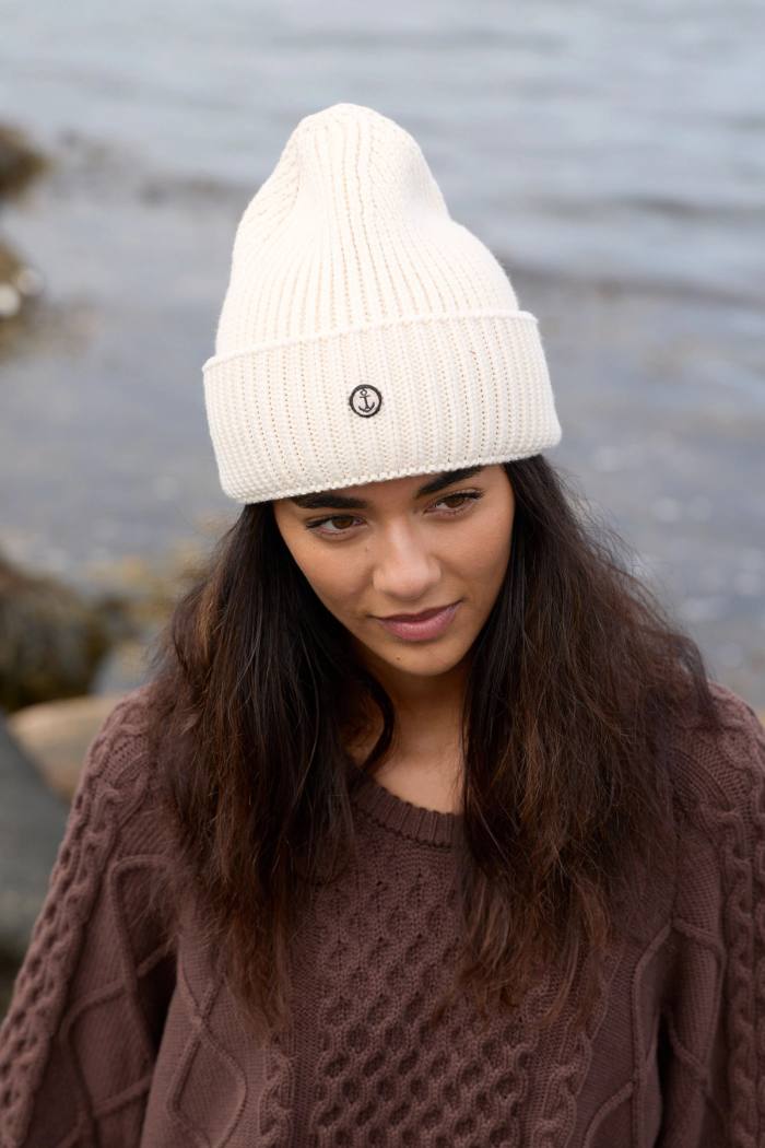 Secondary product image for "Fishermen Beanie Offwhite Cotton"
