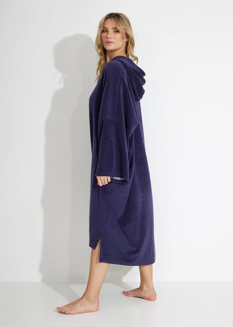 Secondary product image for "Terry poncho Navy blue LS"