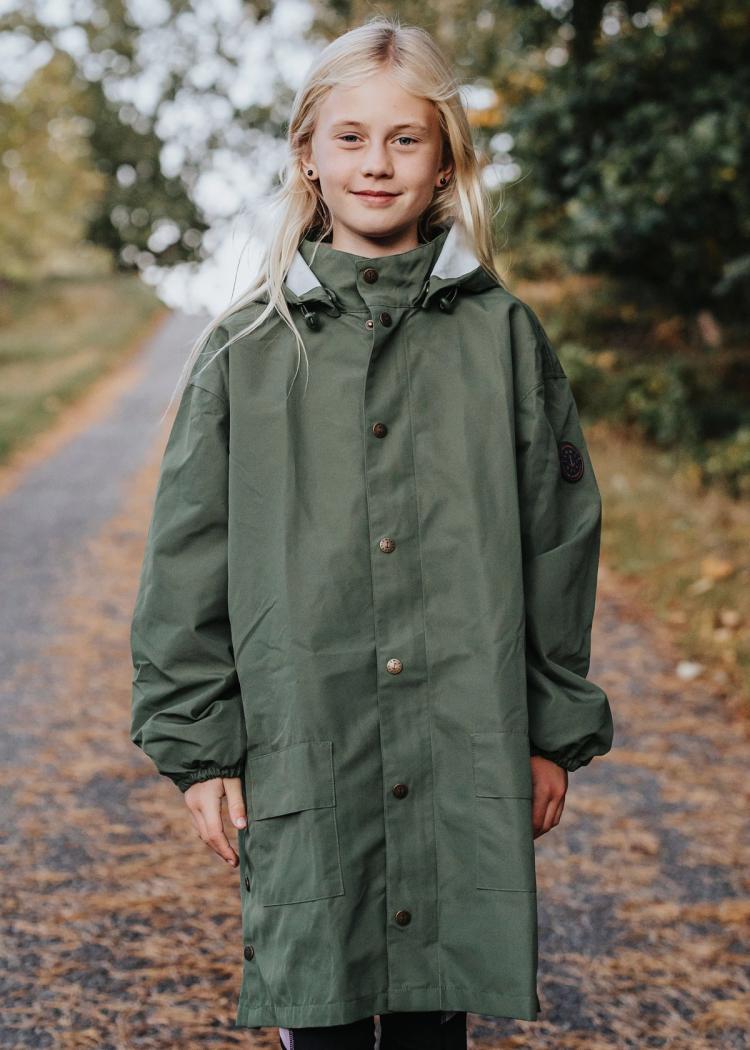 Secondary product image for "GBG Regnponcho Khaki Grön Barn"