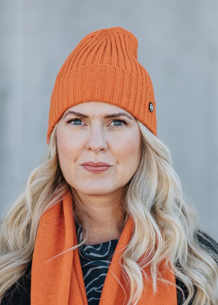 Secondary product image for "Stickad Mössa Orange"
