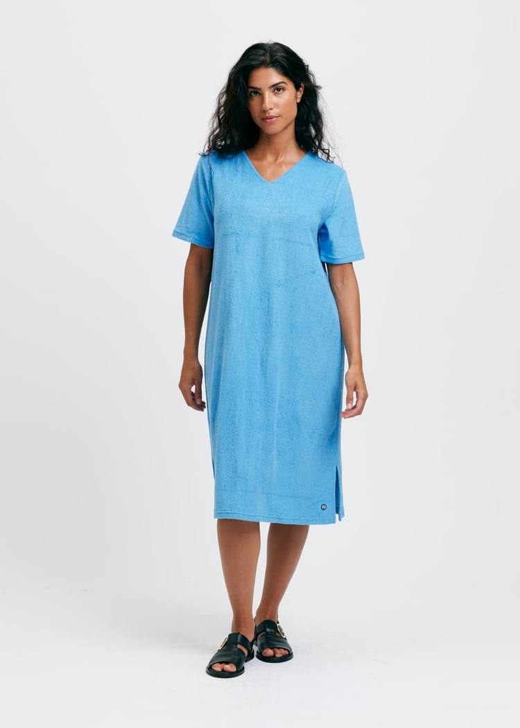 Secondary product image for "Hilda Frotté Klänning Blå"