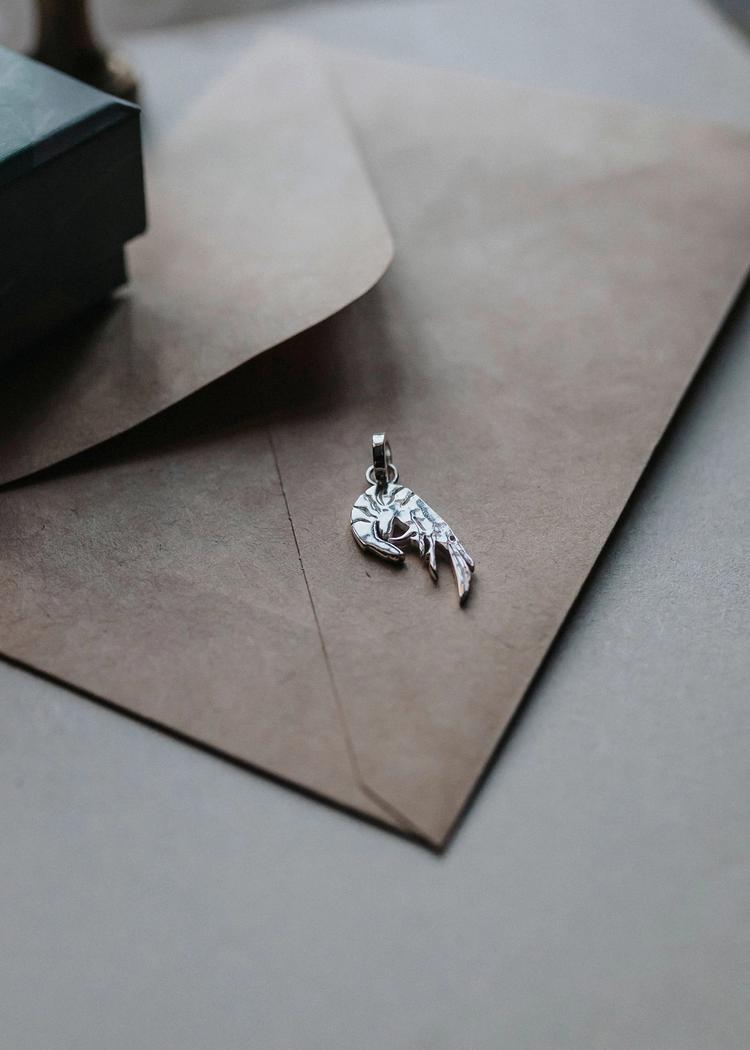 Secondary product image for "Charm Shrimp Silver"