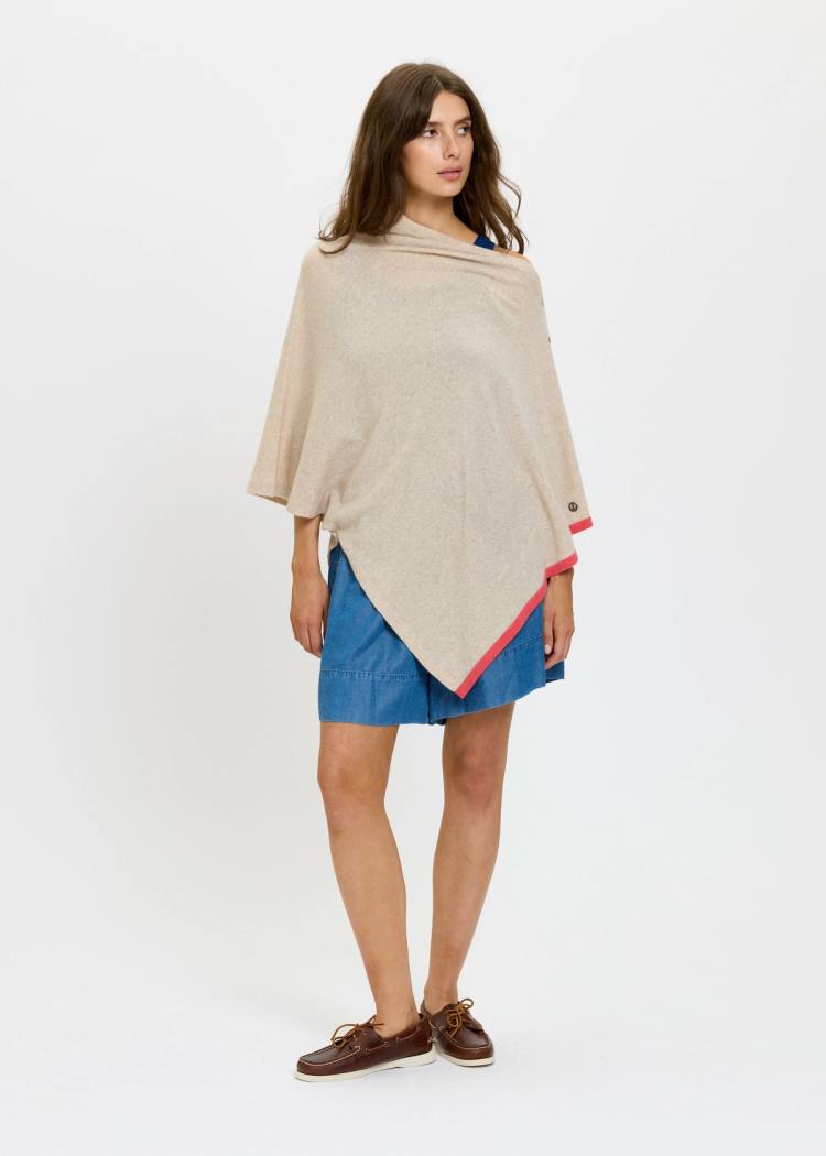 Secondary product image for "Kari Poncho Sand Rosa"