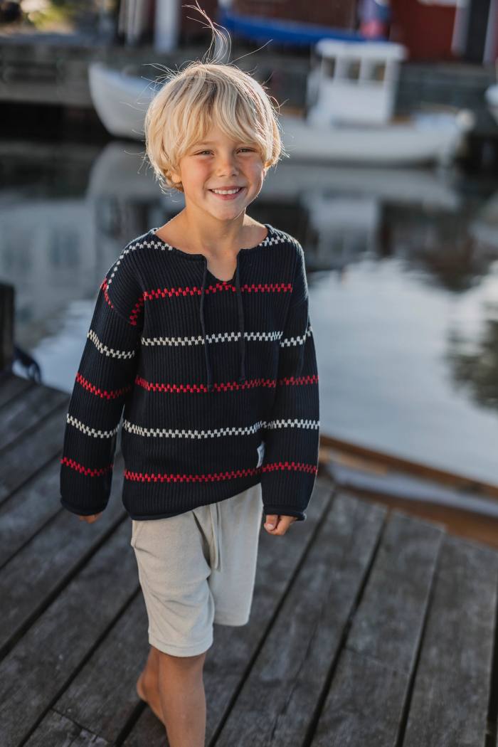 Secondary product image for "Käringötröja Stickad Barn Marinblå"