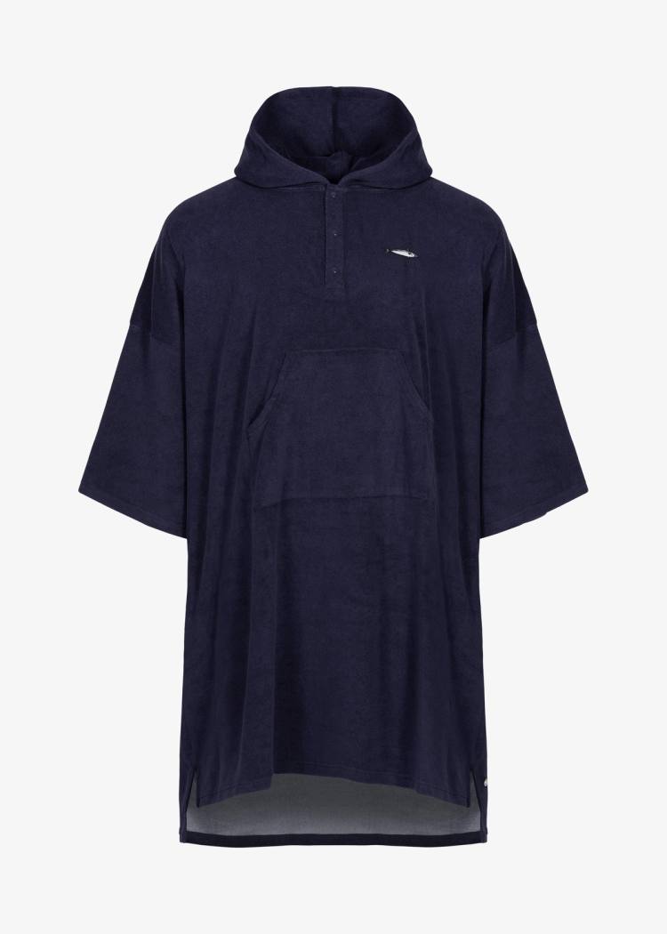 Secondary product image for "Frottéponcho Marinblå LS"