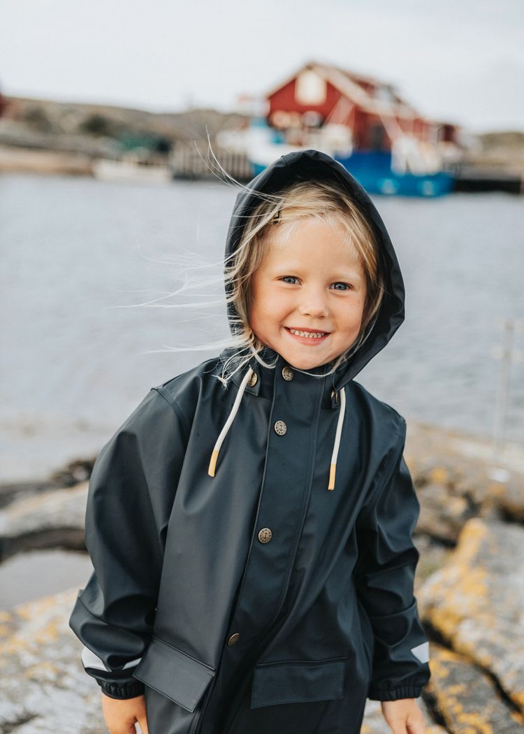 Secondary product image for "Storm Regnjacka Barn Marinblå"