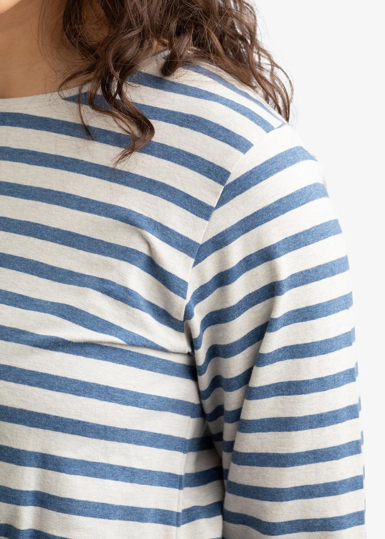 Secondary product image for "Sigrid Dress Stripe Blue Sand"